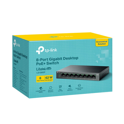 TP-LINK LiteWave 8-Port Gigabit Desktop Switch with 8-Port PoE+