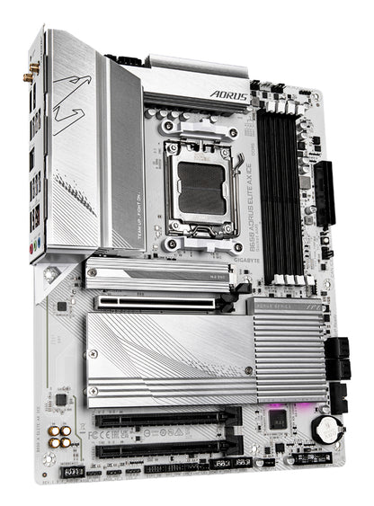 Gigabyte B650 AORUS ELITE AX ICE Motherboard - Supports AMD Ryzen 9000 CPUs, 12+2+2