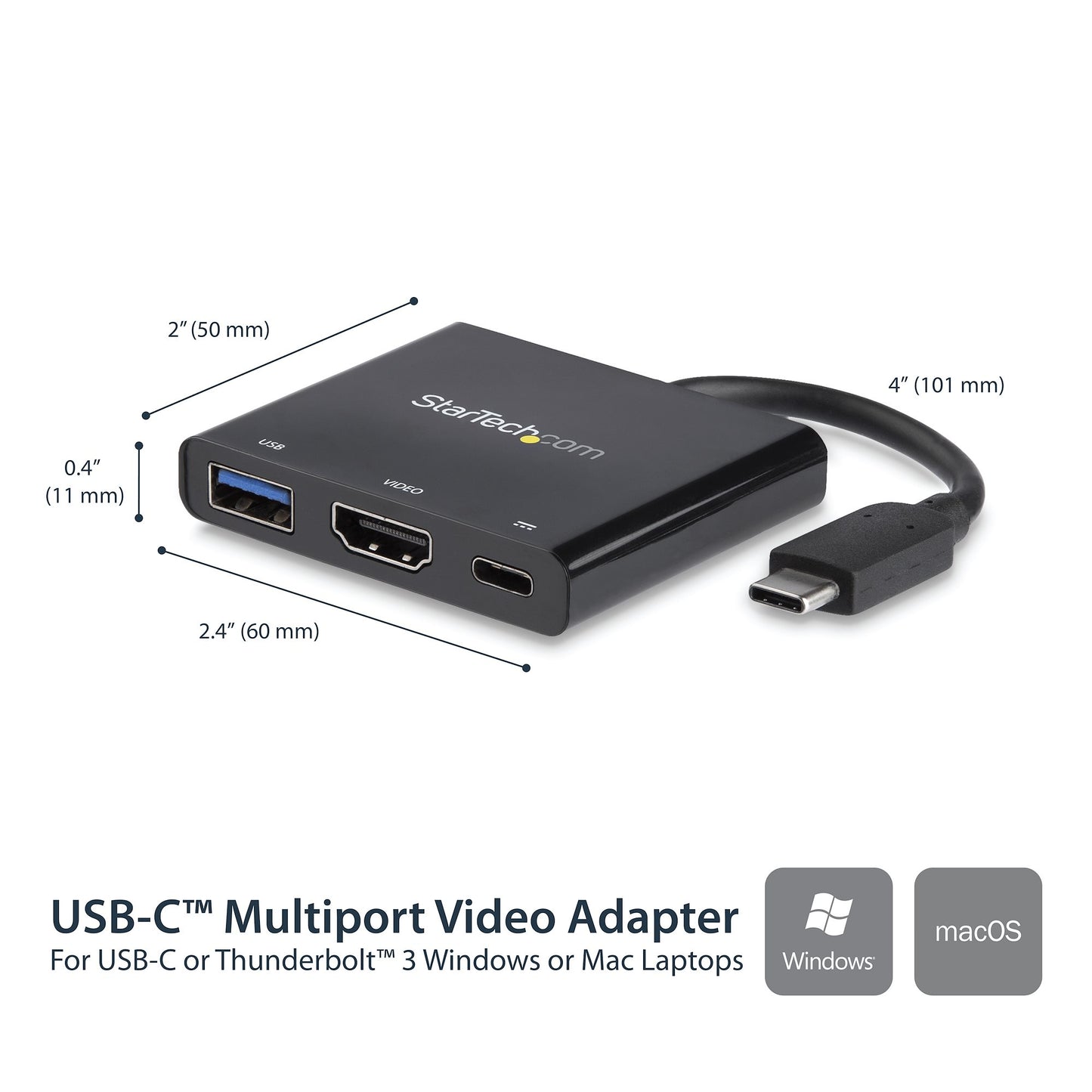 StarTech.com Multiport Adapter PD Thunderbolt 3 Docking Station 60W