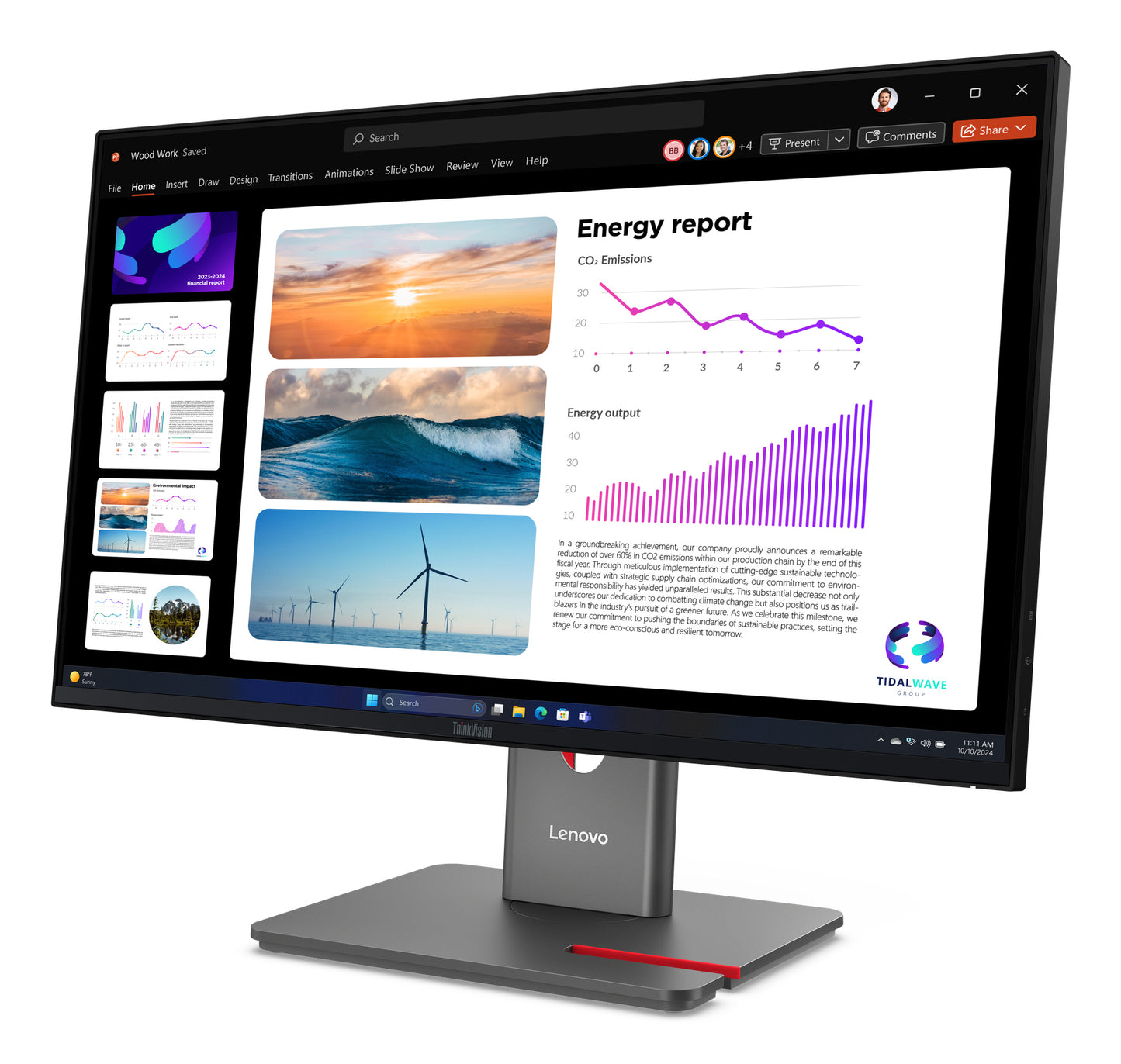 Lenovo ThinkVision P24Q-40 23.8" QHD IPS 120Hz Monitor