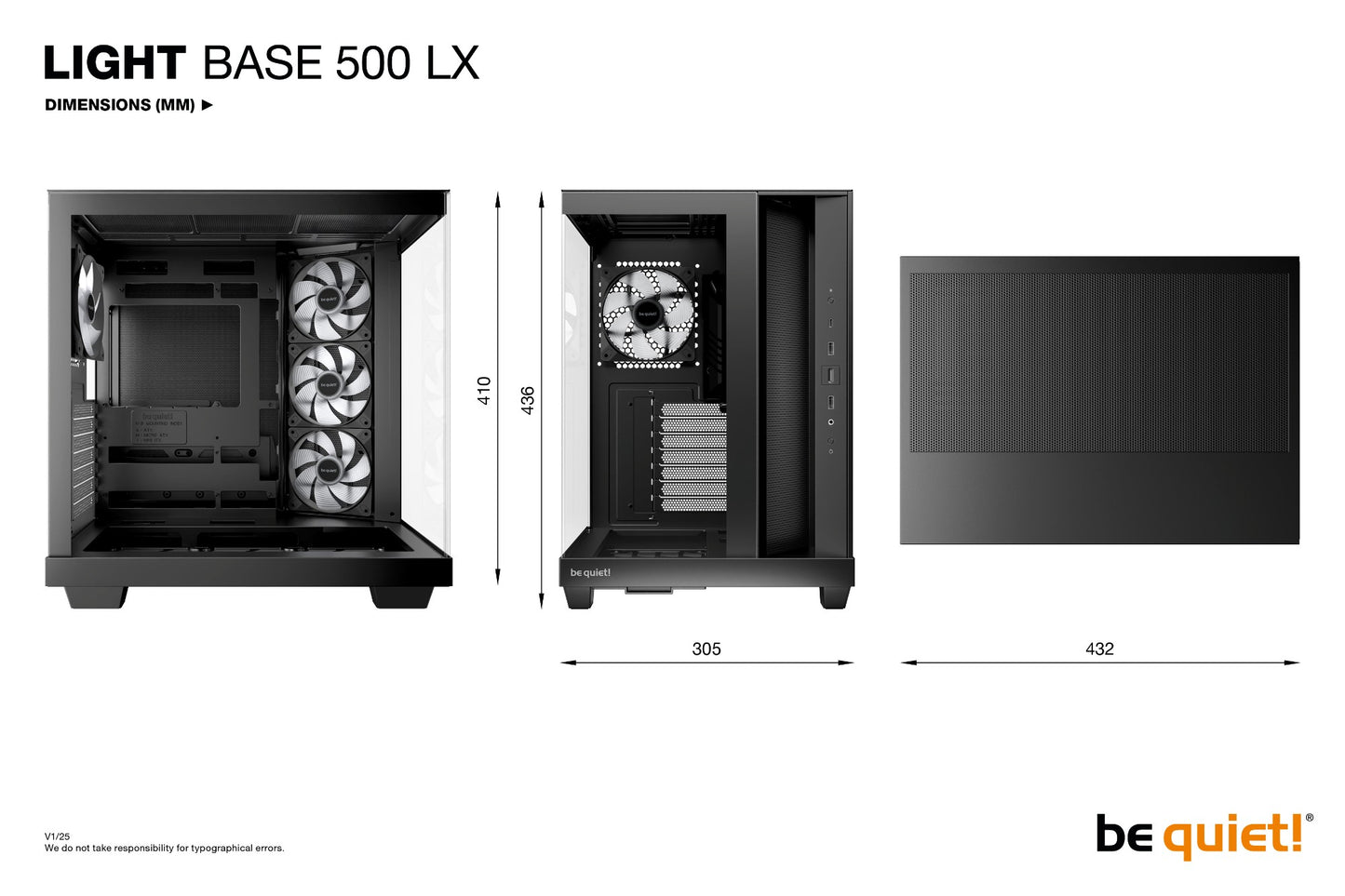 be quiet! Light Base 500 LX Black Midi Tower PC Case