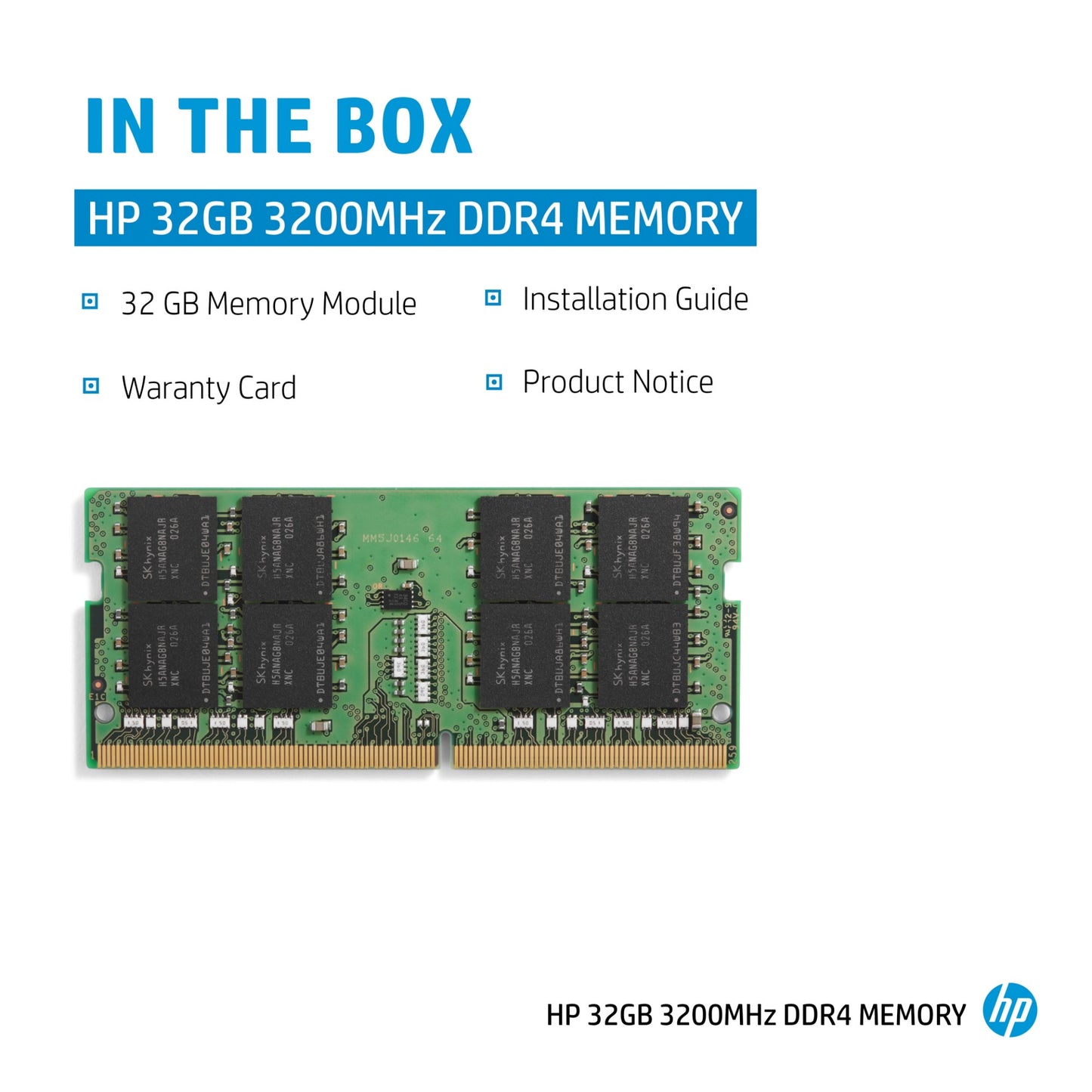 HP 32GB DDR4 3200MT/s SO-DIMM Laptop RAM (4S967AA)