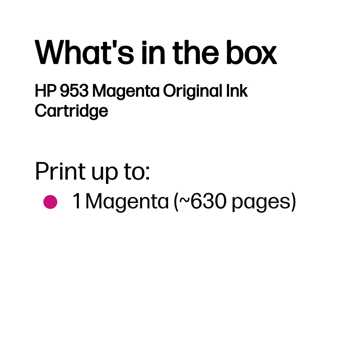 HP F6U13AE/953 Magenta Ink Cartridge (630 pages)