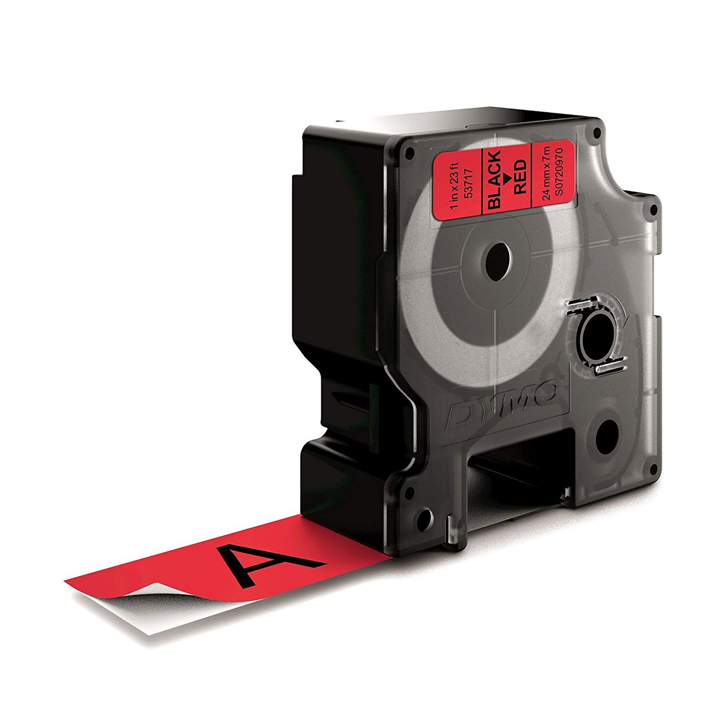 DYMO 53717/S0720970 DirectLabel-etikettes black on red 24mm x 7m for Dymo D1 Labels