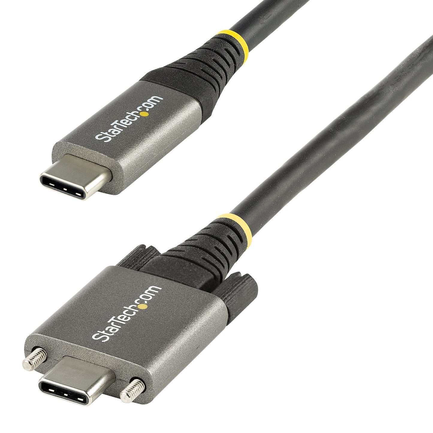 StarTech.com 3ft (1m) USB-C Cable, Side Screw Locking, USB 10Gbps, 100W (5A) Power