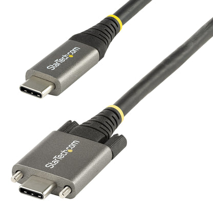 StarTech.com 3ft (1m) USB-C Cable, Side Screw Locking, USB 10Gbps, 100W (5A) Power