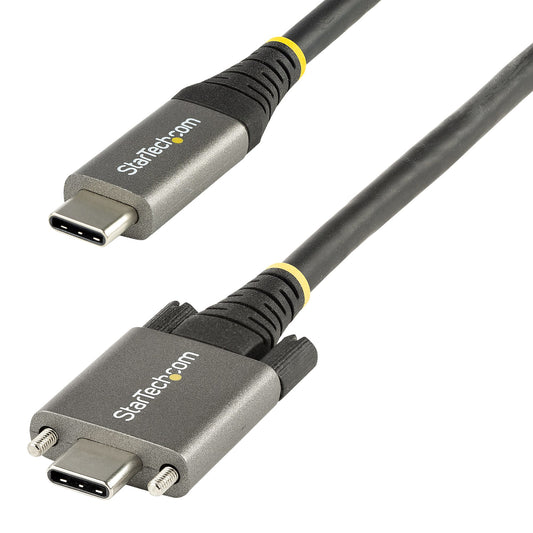 StarTech.com 3ft (1m) USB-C Cable, Side Screw Locking, USB 10Gbps, 100W (5A) Power
