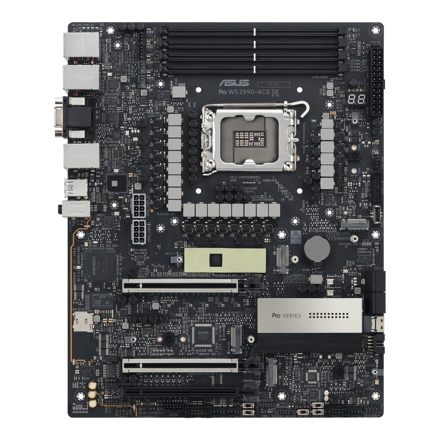 ASUS PRO WS Z890-ACE SE Intel Z890 LGA 1851 (Socket V1) ATX Motherboard