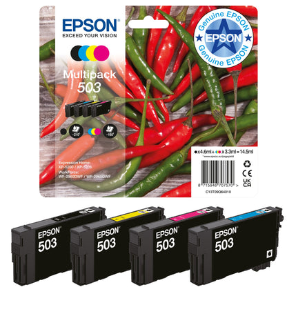 Epson C13T09R14010/503XL Black Ink Cartridge (550 pages, Epson XP-5200)