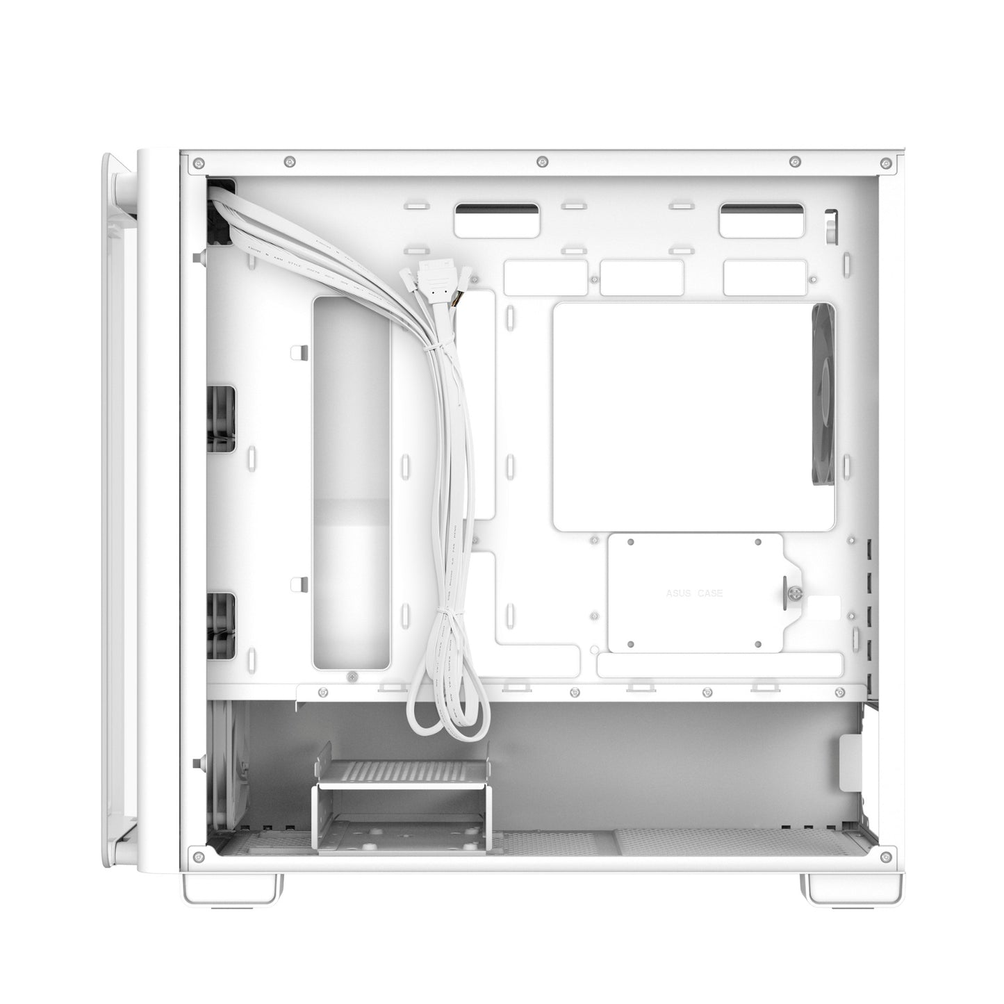 ASUS A23 PLUS TG ARGB WHITE Micro Tower PC Case