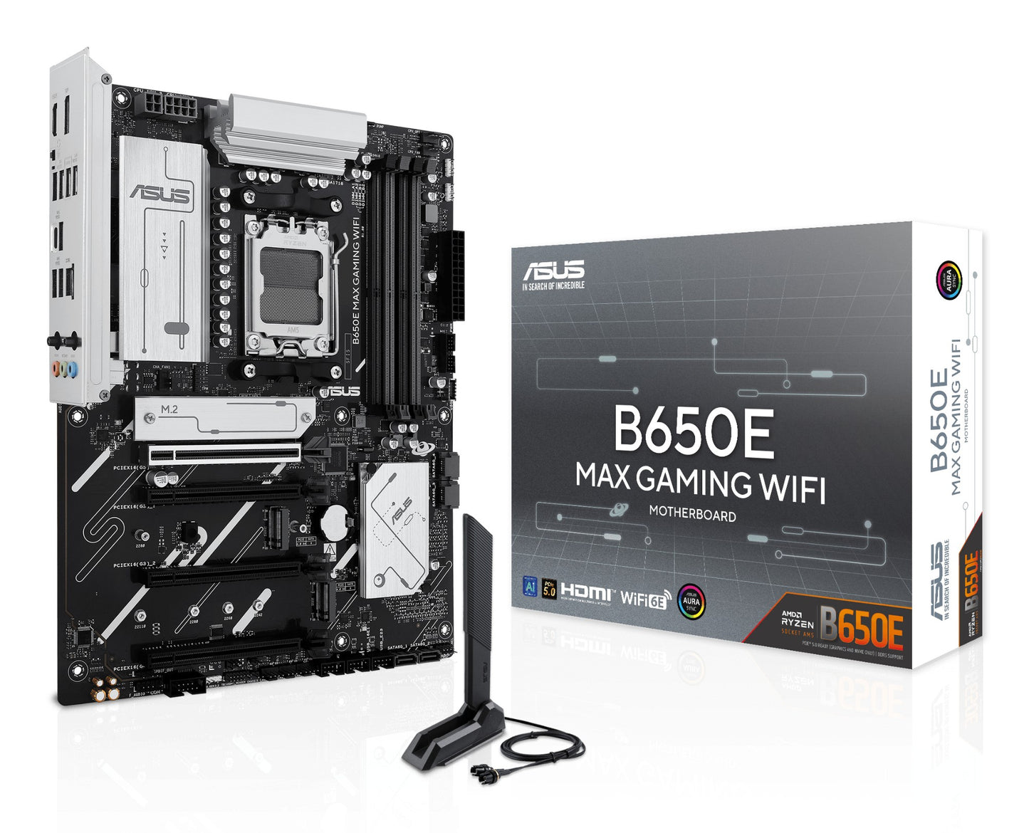 ASUS B650E MAX GAMING WIFI AMD B650 Socket AM5 ATX Motherboard