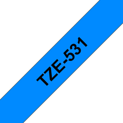 Brother TZE-531 DirectLabel black on blue Laminat 12mm x 8m for Brother P-Touch TZ Labels