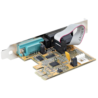 StarTech.com 2-Port PCI Express Serial Card, Dual Port PCIe to RS232 (DB9) Serial Hub