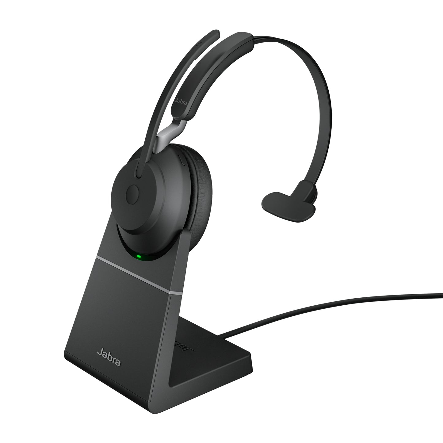Jabra Evolve2 65 USB-A UC Mono with Charging Stand - Black Headset