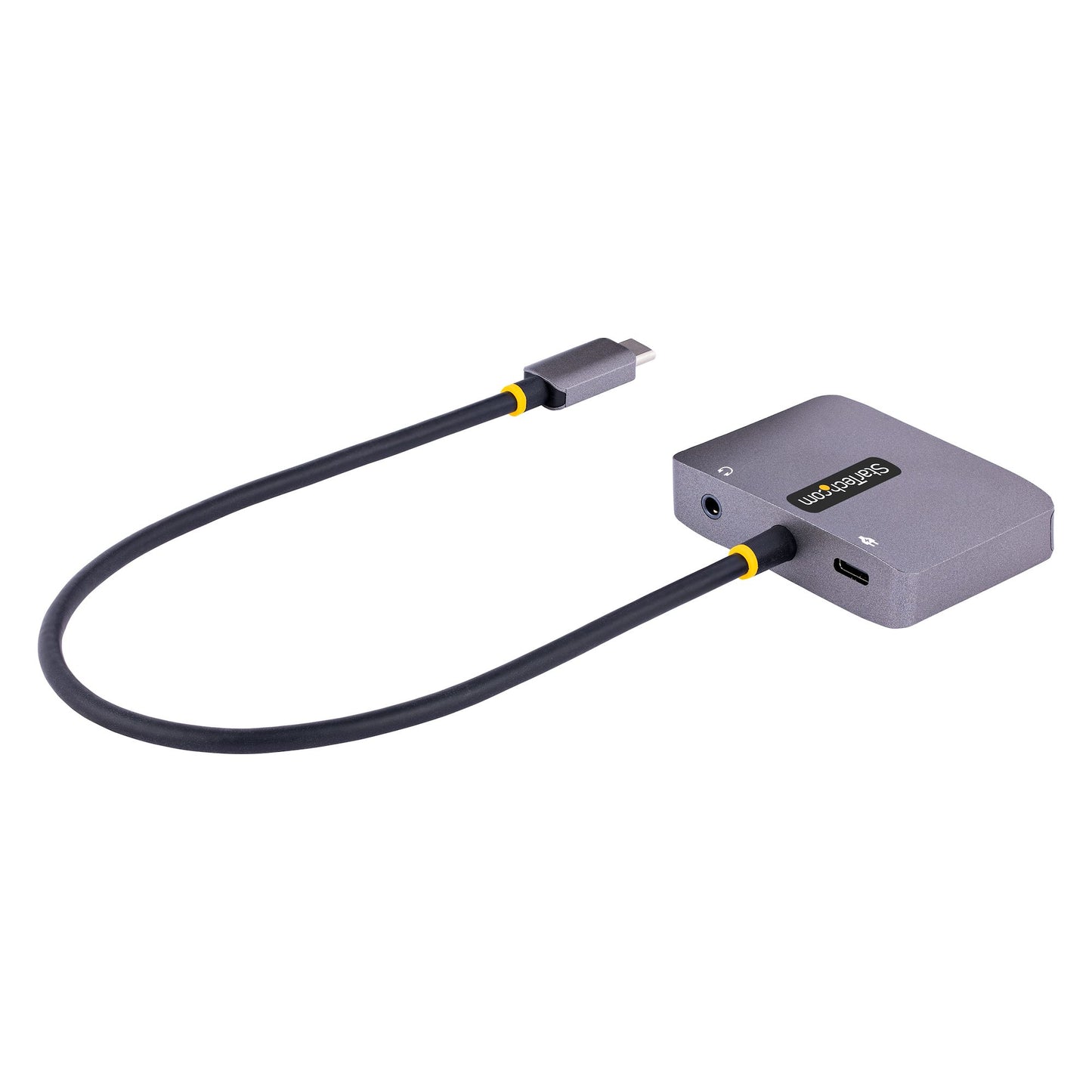 StarTech.com USB C Video Adapter, USB C to HDMI VGA Multiport Adapter, 3.5mm Audio Hub