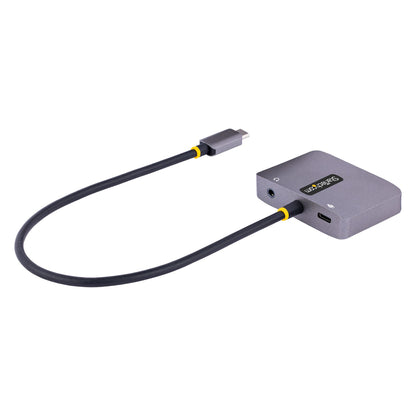 StarTech.com USB C Video Adapter, USB C to HDMI VGA Multiport Adapter, 3.5mm Audio Hub