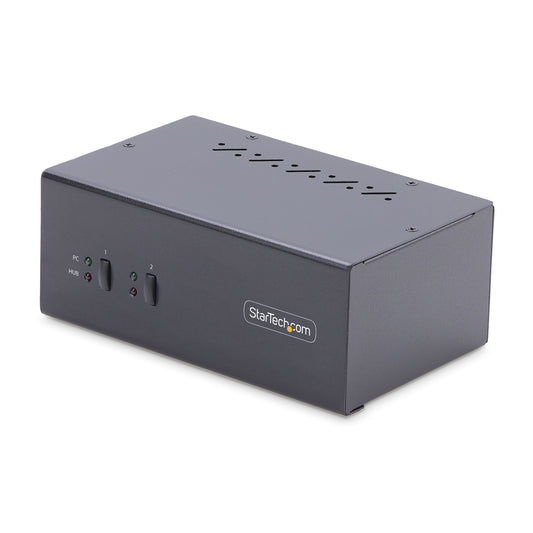 StarTech.com 2-Port Dual-Monitor DisplayPort KVM Switch, 4K 60Hz, 2x USB 5Gbps Hub