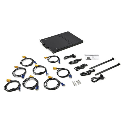 StarTech.com 8 Port Rackmount KVM Console w/ 6ft Cables - Integrated KVM Switch w/ (NS1708K)