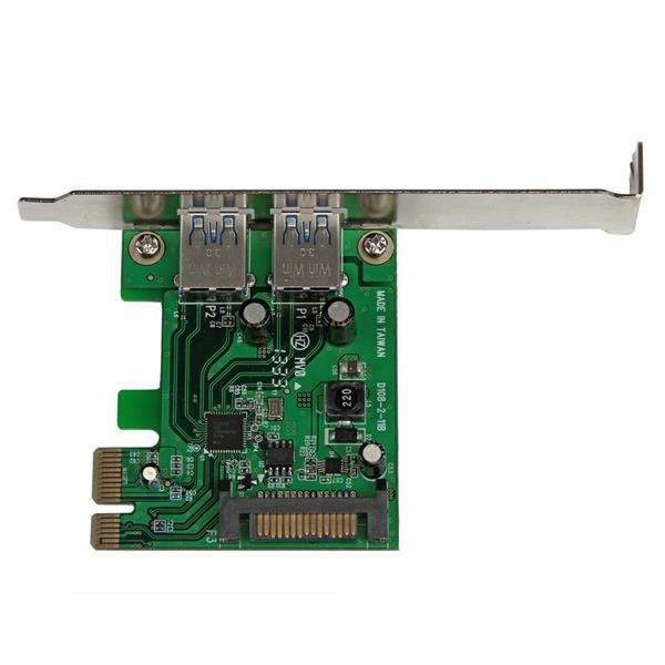 StarTech.com 2 Port PCI Express PCIe SuperSpeed (5Gbps) USB 3.0 Card Adapter with Hub (USB3S24)
