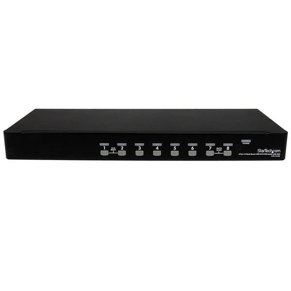 StarTech.com 8 Port 1U Rackmount USB PS/2 KVM Switch with OSD