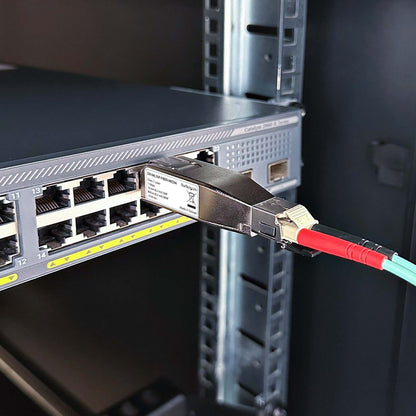 StarTech.com Gigabit Fiber to RJ45 Ethernet Media Converter Dongle, Optical Singlemode 10km/Multimode 800m, PoE Powered, Compact Design, Metal Housing, Micro Mini, TAA Networking