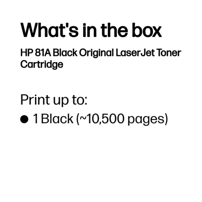 HP CF281A/81A Black Toner Cartridge (10.5K pages)