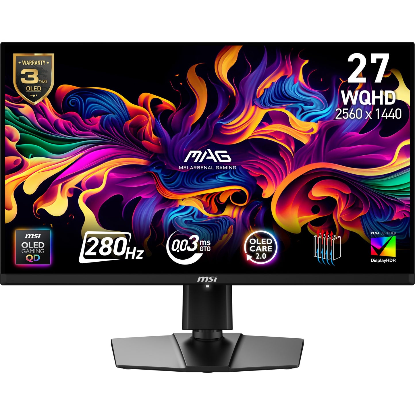 MSI MAG 271QP QD-OLED X28 26.5" QHD OLED 280Hz Monitor