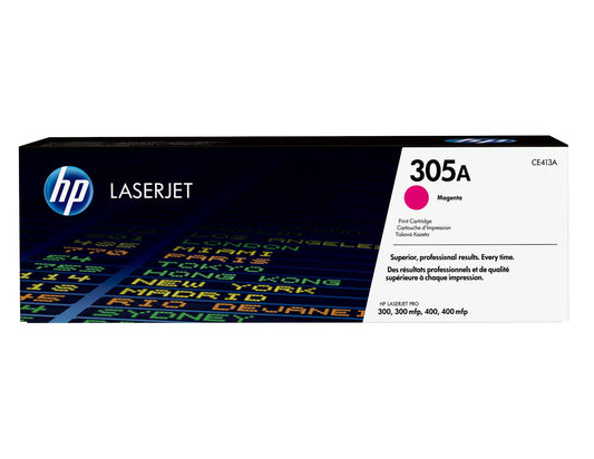 HP CE413A/305A Magenta Toner Cartridge (2.6K pages, HP LaserJet M 375)