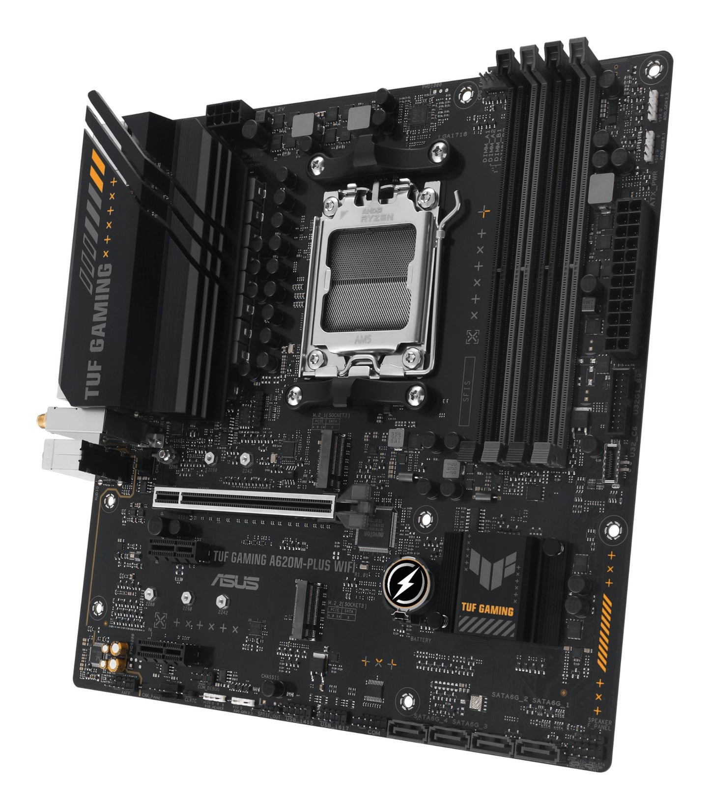 ASUS TUF GAMING A620M-PLUS WIFI AMD A620 Socket AM5 micro ATX Motherboard