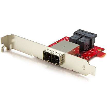 StarTech.com Mini-SAS Adapter - Dual SFF-8643 to SFF-8644 - with Full and Hub