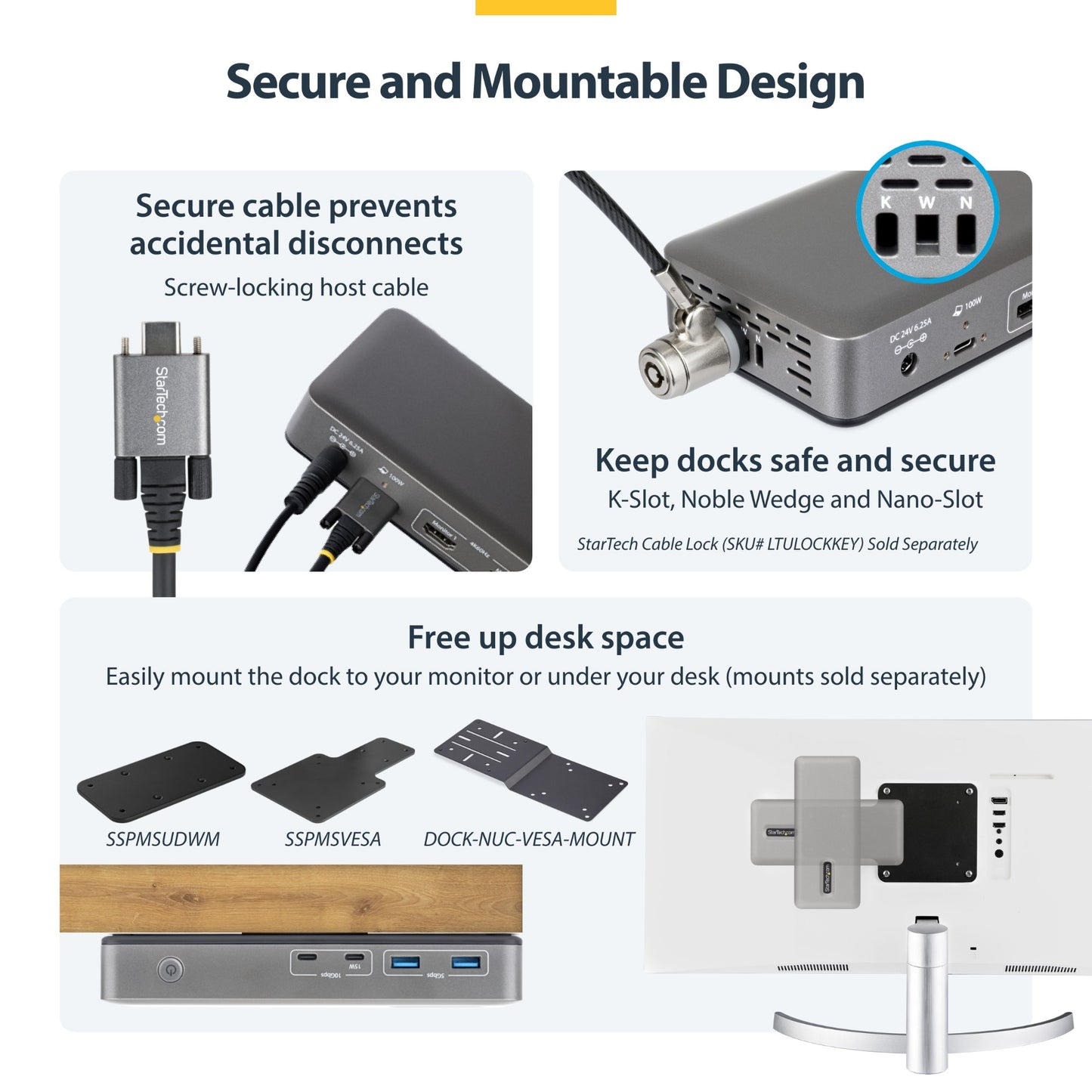 StarTech.com Dual-Monitor USB-C Docking Station 100W (196UE)