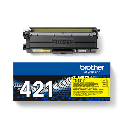 Brother TN-421Y Yellow Toner Cartridge (1.8K pages)