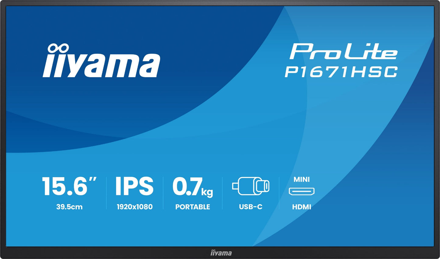 iiyama ProLite P1671HSC-B1 15.6" Full HD IPS Monitor