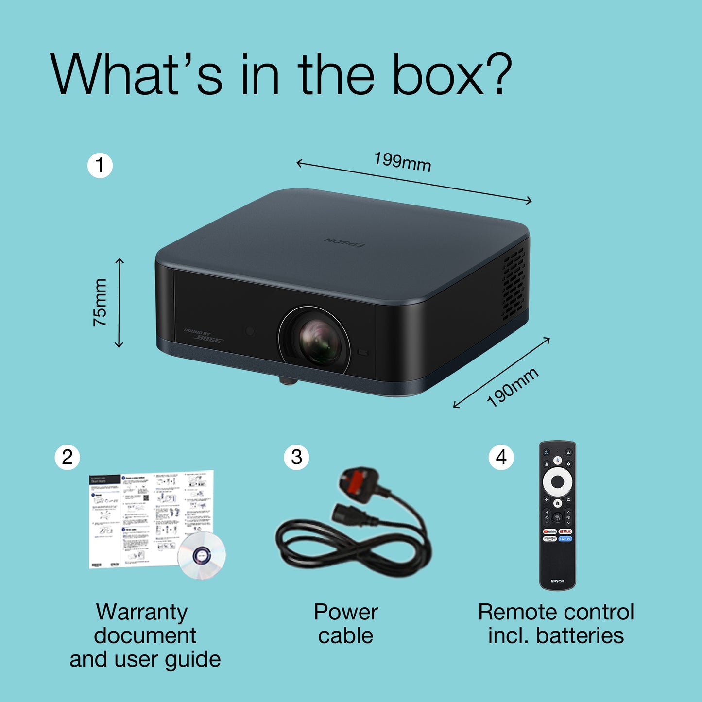 Epson Lifestudio Pop Plus — EF-62N Metallic Navy Projector