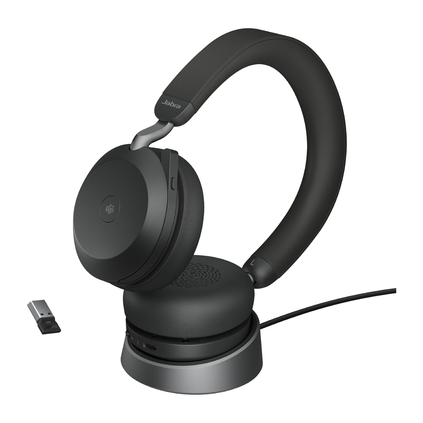 Jabra Evolve2 75 - USB-A MS Teams with Desk Stand - Black Headset