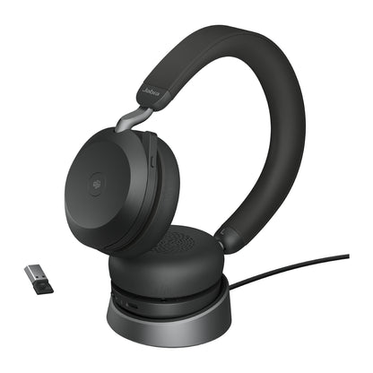 Jabra Evolve2 75 - USB-A MS Teams with Desk Stand - Black Headset