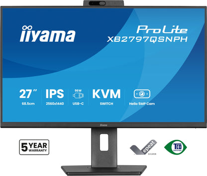 iiyama ProLite XB2797QSNPH-B1 27IN IPS 27" QHD IPS Monitor
