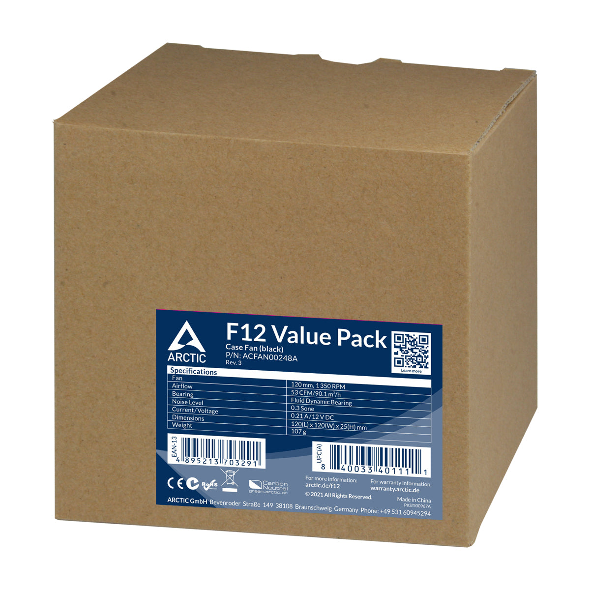 ARCTIC F12 - 120 mm Standard Case Fan Cooling
