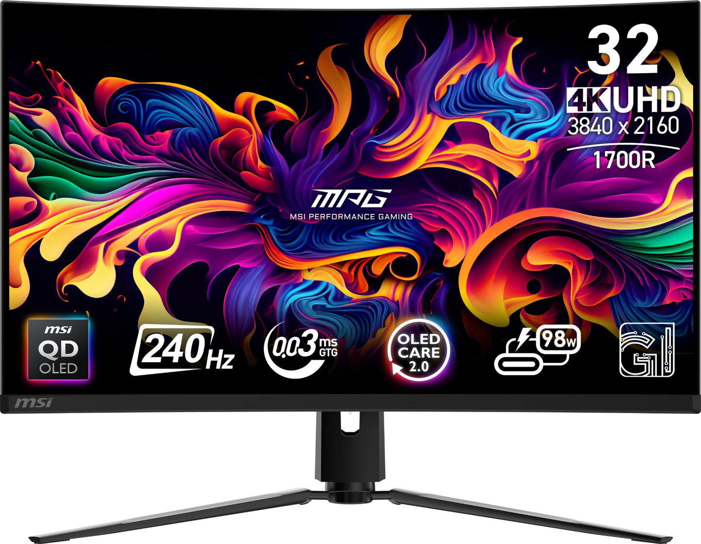 MSI MPG 321CURX QD-OLED 31.5" 4K UHD OLED 240Hz Monitor