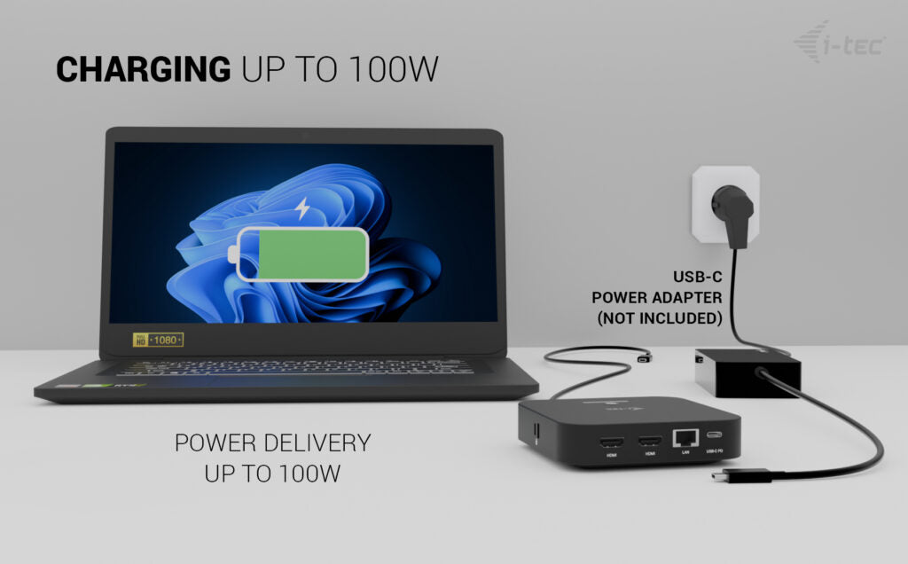 i-tec Power Delivery W USB-C Docking Station 100W (IDOCKPD)