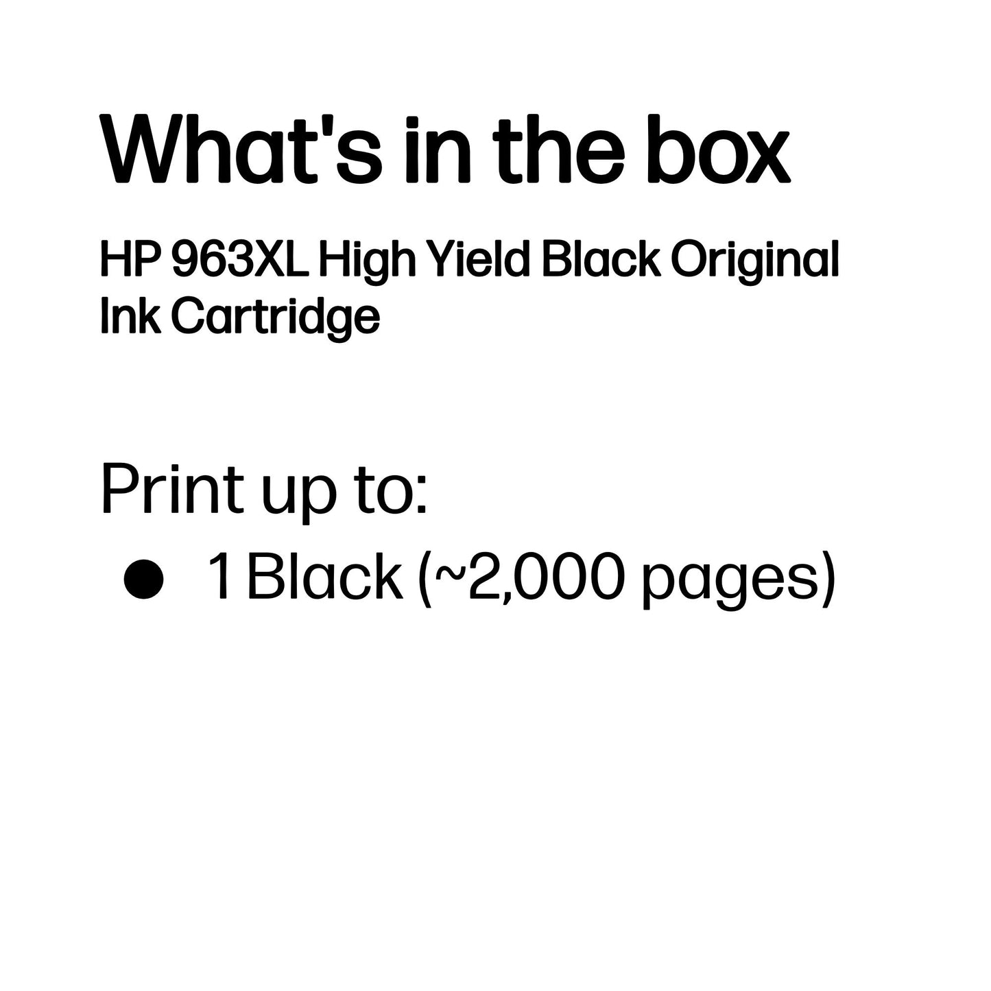 HP 3JA30AE/963XL Black Ink Cartridge (2K pages)