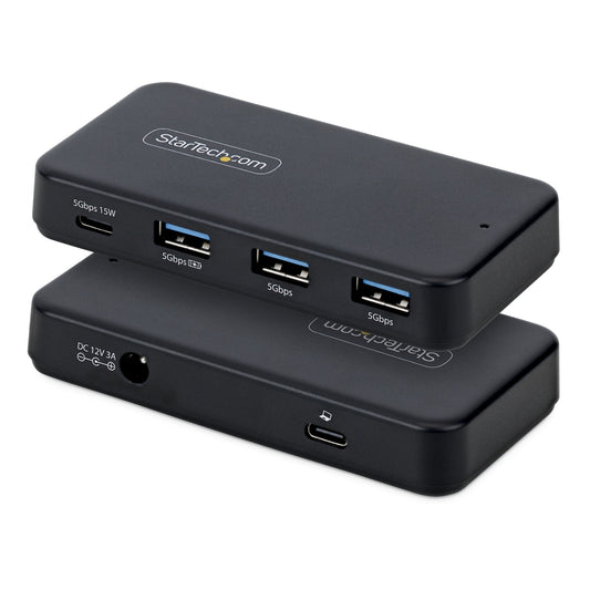 StarTech.com 4-Port USB-C and USB-A Hub, 5Gbps, Self-Powered, 2-in-1 USB-C and USB-A