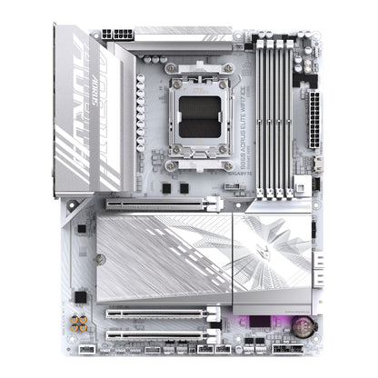 Gigabyte B850 AORUS ELITE WIFI7 ICE Motherboard - AMD Ryzen 9000 Series CPUs, 14+2+2