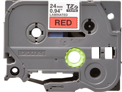 Brother TZE-451 DirectLabel black on red Laminat 24mm x 8m for Brother P-Touch TZ Labels