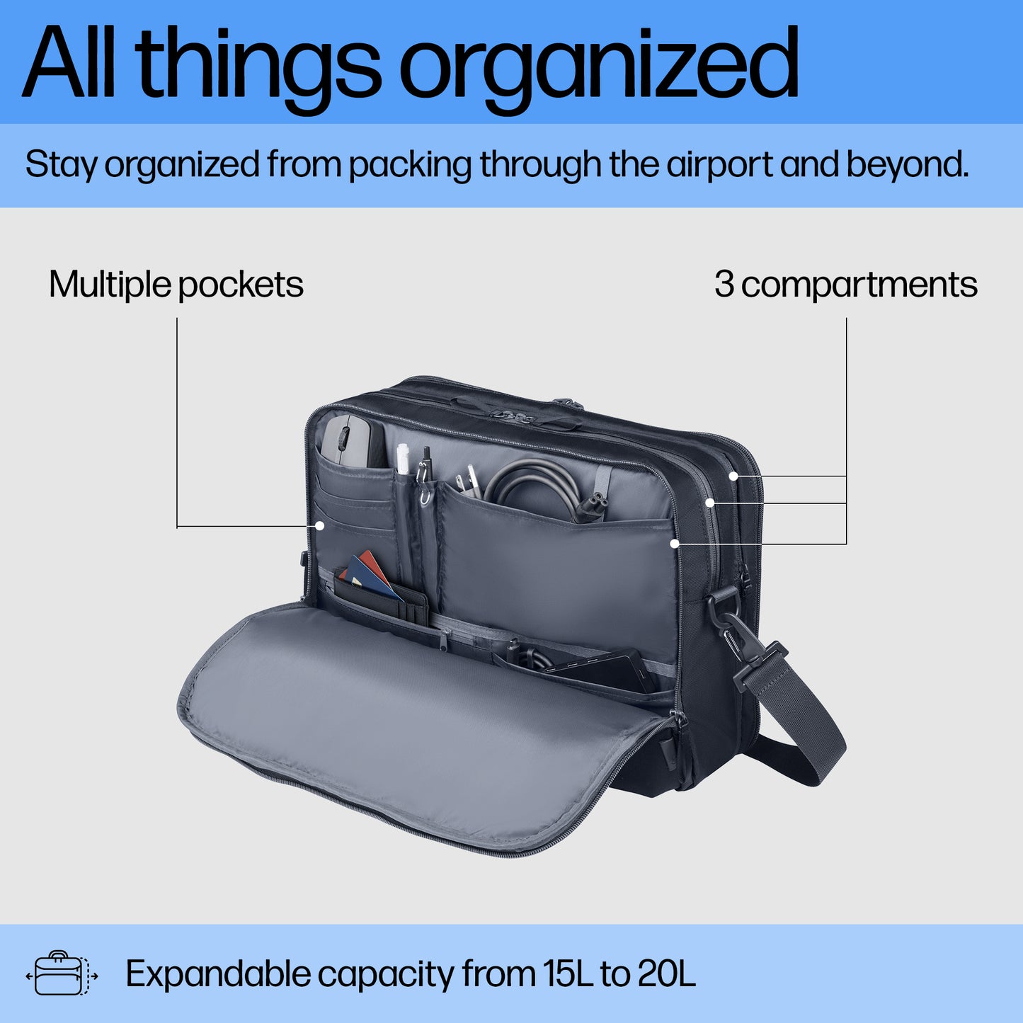 HP Travel Plus 15L 14-inch Laptop Bag