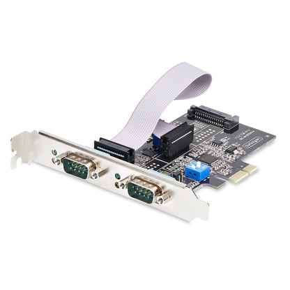 StarTech.com 2-Port Serial PCIe Card, Dual-Port PCI Express to RS232/RS422/RS485 Hub