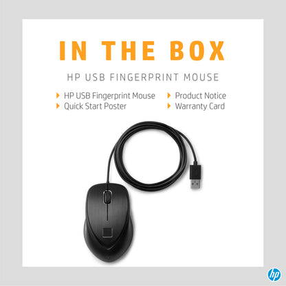 HP Fingerprint Wired Mouse