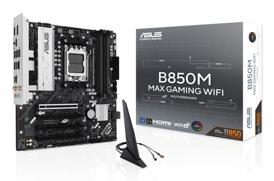 ASUS B850M MAX GAMING WIFI AMD B850 Socket AM5 micro ATX Motherboard