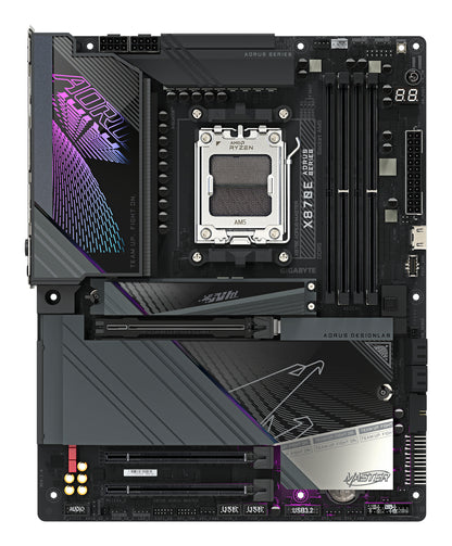 Gigabyte X870E AORUS MASTER Motherboard - Supports AMD Ryzen 9000 CPUs, 16+2+2