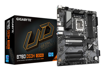 Gigabyte B760 DS3H GEN5 Motherboard - Supports Intel Core 14th Gen CPUs, 8+2+1
